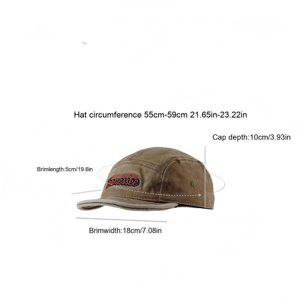 American Vintage Short Brim Baseball Cap Washed Soft Top Amekaji Trucker Hat Unisex Casual Daily Wear