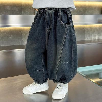 Korean Style Kids' Jeans 2025 - Stylish, Loose-Fit, Casual, Long Pants for Spring & Autumn