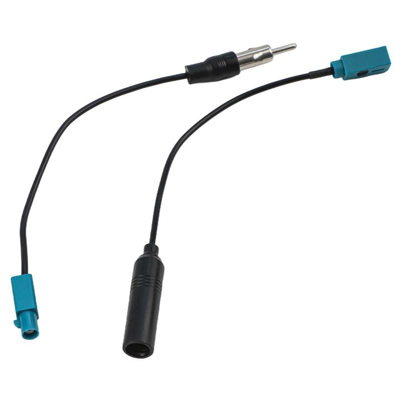 Universal Cable Car Stereo DIN Plug FM/AM For Bingfu For DAB Car Radio Radio Antenna Replaces 15cm 2PCS Adapter