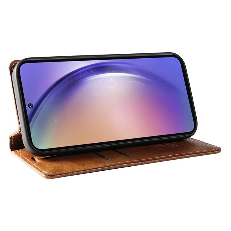 YIKATU YK-006 For Samsung Galaxy A55 5G Case Magnetic Closing PU Leather+TPU Wallet Stand Cover