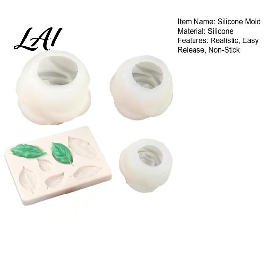 Silicone Soap Mold 4Pcs Flower Mold DIY Rose Candle Making Flexible Epoxy
