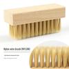 Square Beechwood Horsehair & Boar Bristle Soft Brush for Polishing and Dust Removal on Leather Shoes, Seats, and Cars.