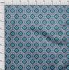 oneOone Cotton Flex Green Fabric African Sewing Material Print Fabric by The Yard 40 Inch