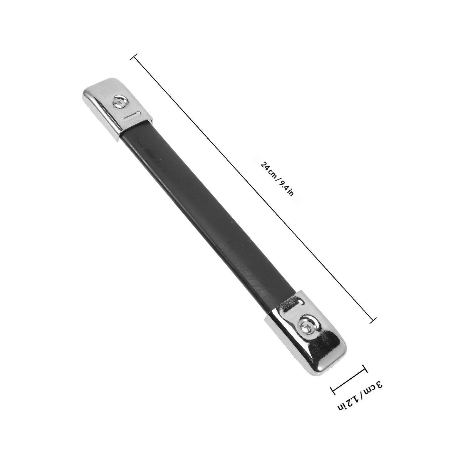 

1Set Black Speaker Handle Strap for Amplifier Cabinet Audio Gear Replacement Sturdy Smooth Grip Outdoor Portable Heavy Load серебряный