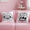 Camping Outdoor Logo Cushion Cover Plush Fabric Soft Double-Sided Printed Sofa Warm Winter Home Gift Pillow Case