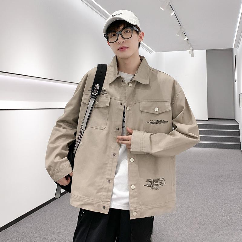 Teenager Herren- und Damenmode Trend Koreanische Version Jacke Oberteil Lässig Vielseitig Frühling und Herbst Oberbekleidung Baseballkragenjacke