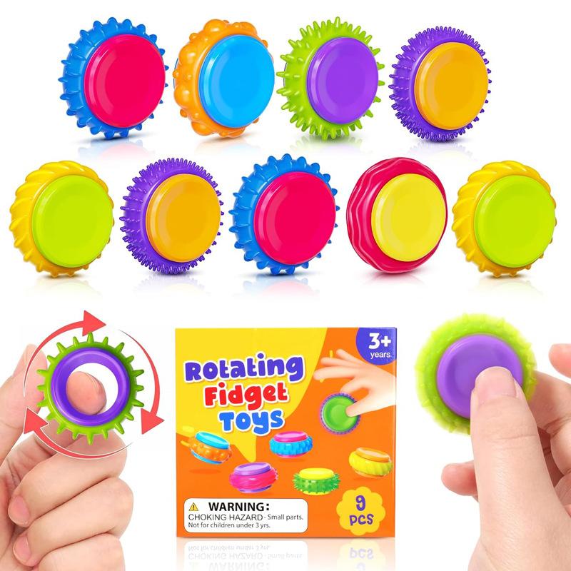 

Fidget Spinner Ring Roller Sensory Relieve Stress Relief Toy Edc Fingertip Flywheel Massage For Children Funny Antistress Things