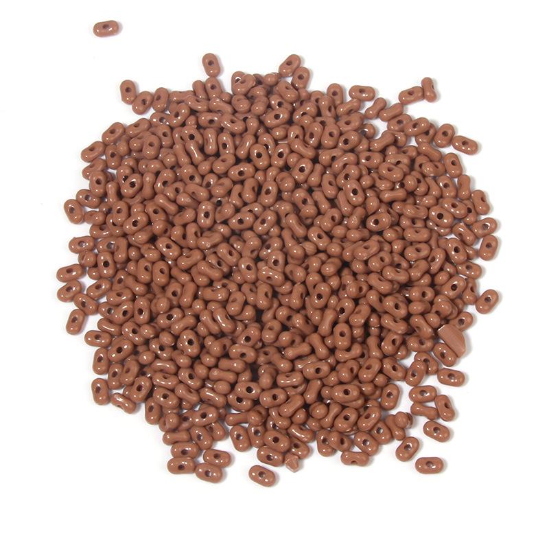 Solid Color 4x6mm Acrylic Rice Peanut Spacer Beads for DIY Bracelets and Hair Accessories