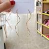 Korean Fashion Long Tassel Threader Earrings For Women Simple Long Chain Earring Party Wedding Jewelry Gifts