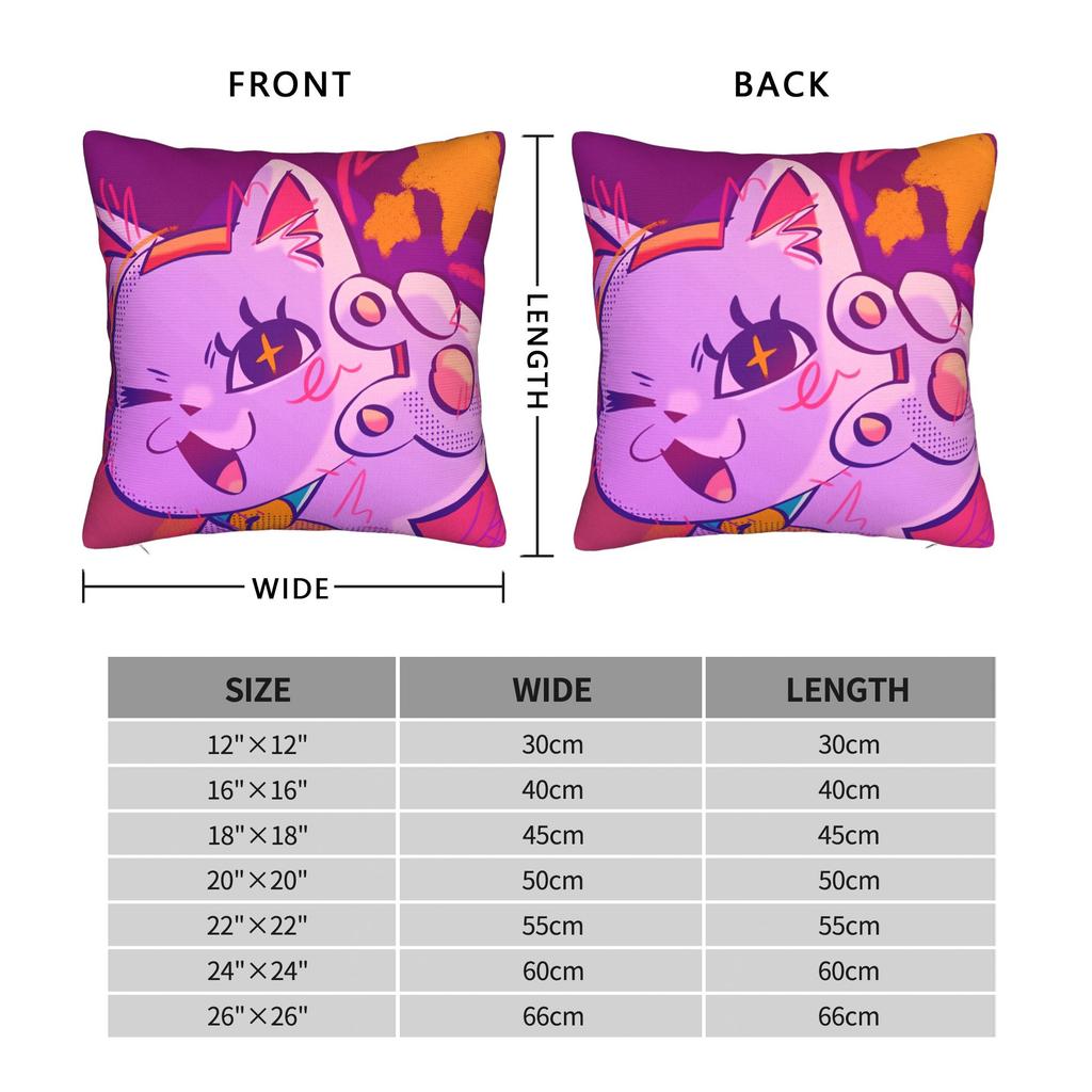 Dandadan Okarun X Momo Pillow Case Square Pillow Cover Cute Funny Cushion Cover For Wedding Party Home Decor