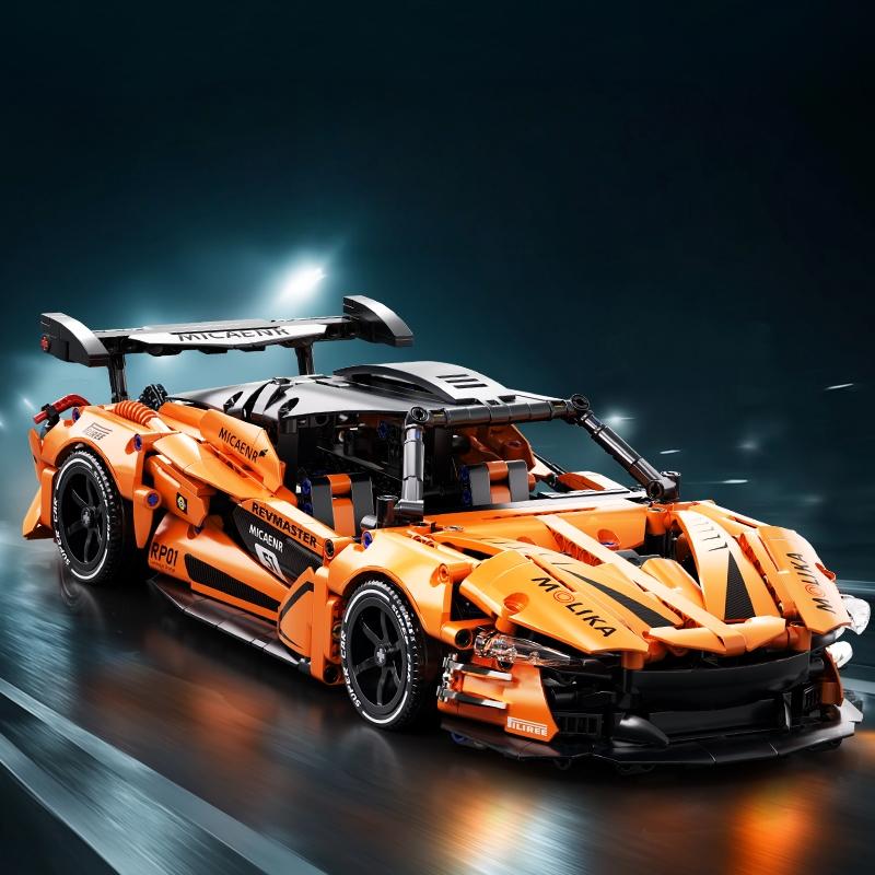 Non-Toxic 1:14 Technical City Super Sports Racing Car Diy Model Building Blocks Toy Birthday Christmas Halloween Gifts For Kid Adult
