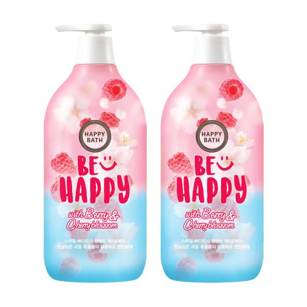 HAPPY BATH Smile Body Wash Relaxing Cherry Berry 900g x2