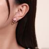 Sweet Floral Bunny Earrings for Women Student Rabbit Ears Cartoon Earrings Birthday Gift for Bestie