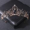 Baroque Crystal Tiaras and Crowns Vintage Rhinestone Princess Prom Crown Diadem for Bride Women Wedding Hair Accessories Jewelry