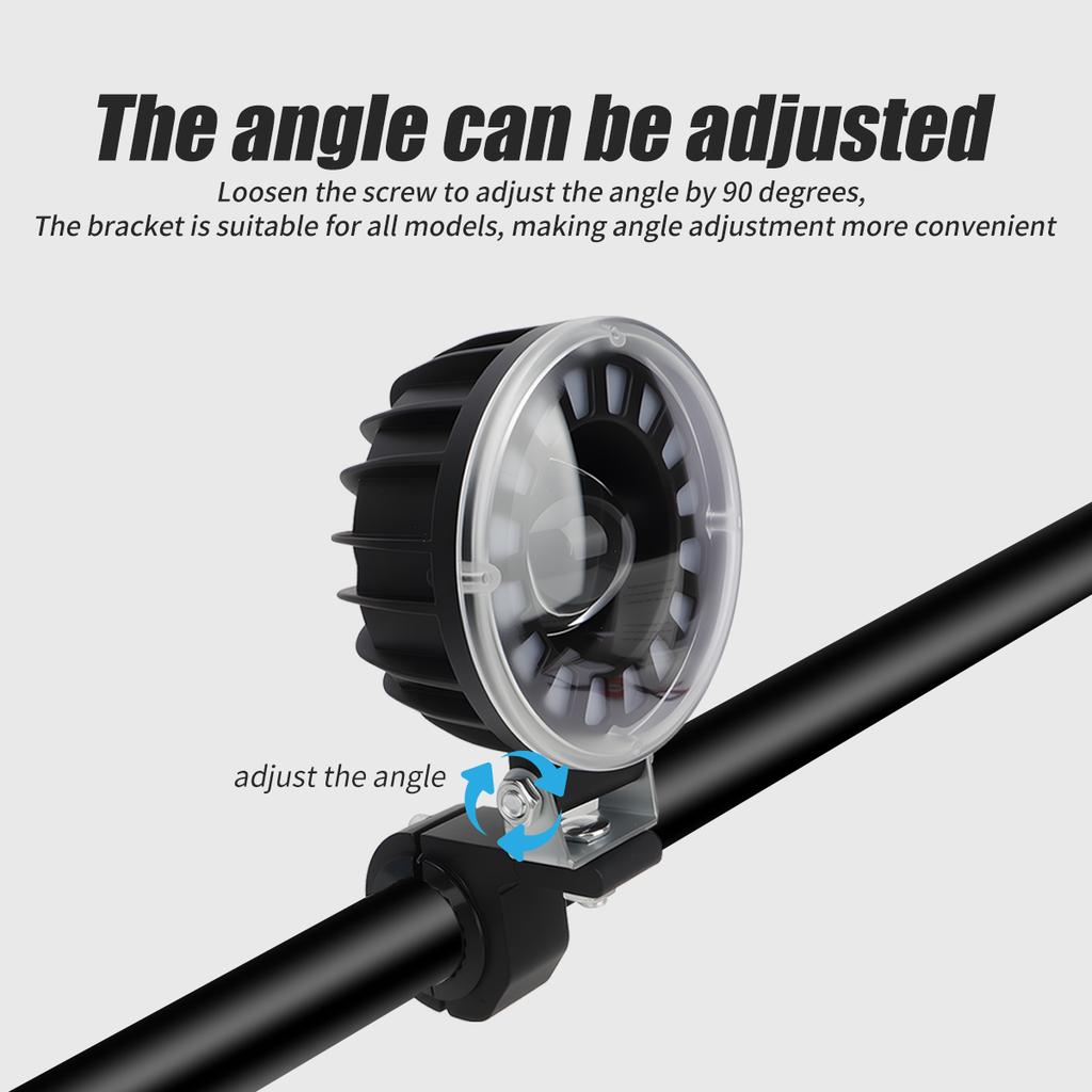 1/2PCS Motorcycle LED Spotlight Lens 12-24V Adjustable Daytime Running Light RGB Aperture Hi/Lo Beam Light for Car SUV ATV UTV