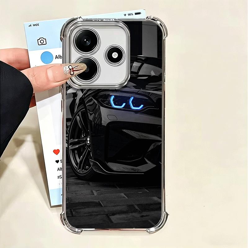 

Синий Красный Автомобиль для B-Bmwes Покрытие Чехол для Телефона Для Xiaomi Poco X5 X6 X7 X8 Pro Max F8 Ultra F7 M8 M7 M5S Redmi 15C 15 14C 13C 13 X3 Xiaomi Poco X5 Pro