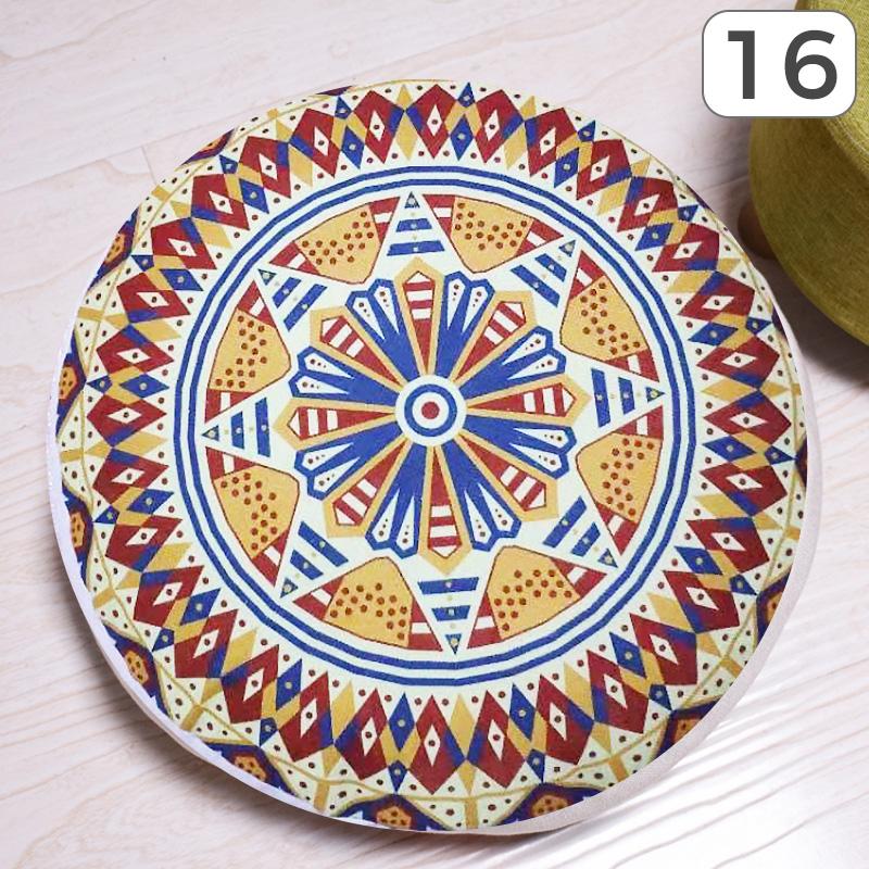 Runde Hippie-Bodenkissenhülle im Ethno-Stil Marokkanische Futon Böhmische Mandala Meditation Pouf Homestay Hocker Dekor Kissenbezug