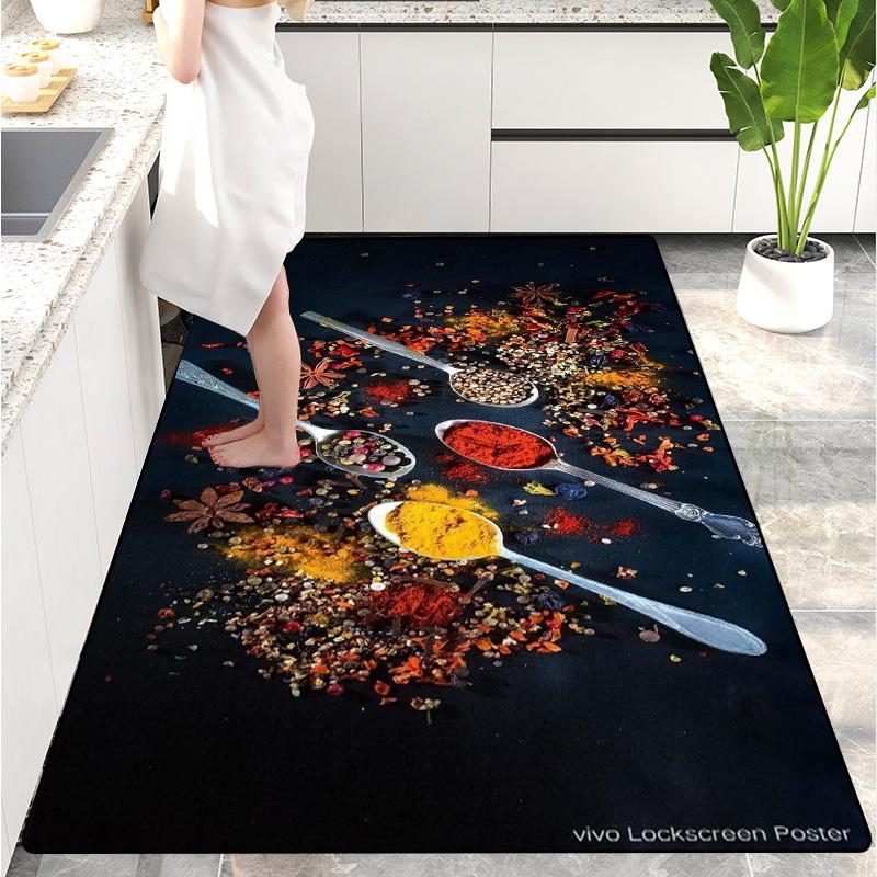 Moderne Küchenmatte Fußmatte für den Hauseingang Flur Schlafzimmer Wohnzimmer Dekoration Boden Teppich Balkon Badezimmer Langer Teppich