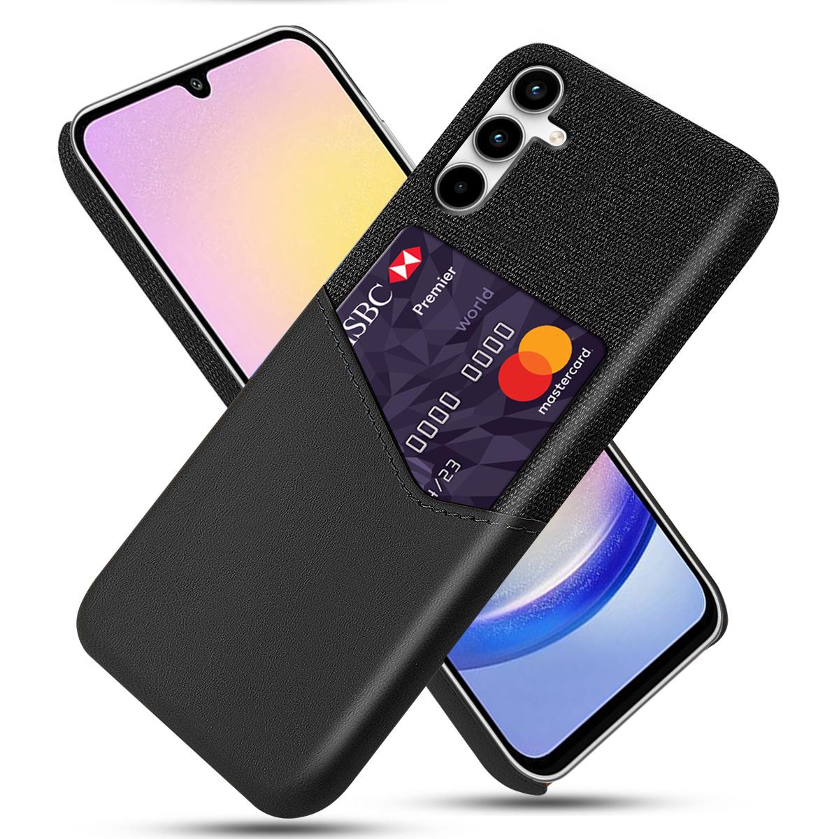 

Для Samsung Galaxy A25 5G (Глобальный) (161,0 х 76,5 х 8,3 мм) Чехол с отделением для карт, жесткий ПК, чехол для телефона Black