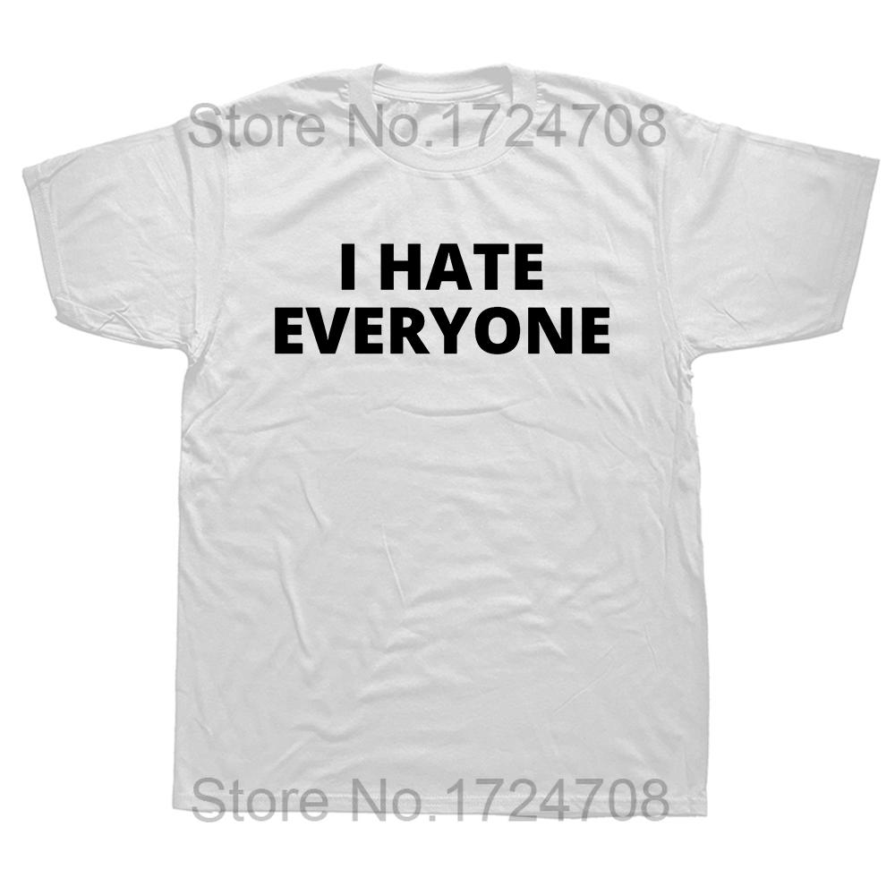 New Sugarbaby I Hate Everyone Short Sleeve Summer T-Shirt Fashion Hipster Streetwear Man Women T Shirt Loose Unique Tees