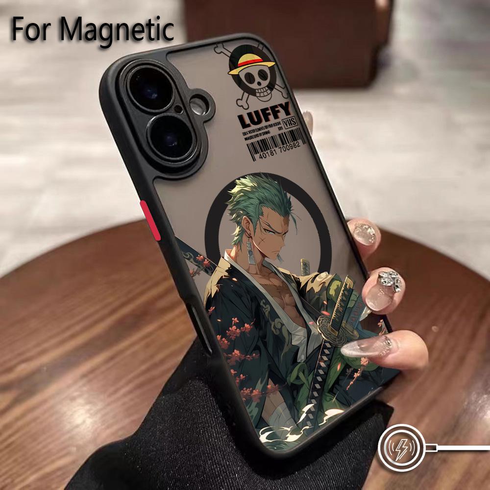 Anime Ones Pieces Luffys Zoros Phone Case For Samsung Galaxy S25 S24 S23 S22 S21 S20 FE Plus Ultra 5G Matte Magnetic