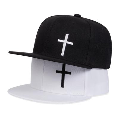 Sombreros Unisex de Hip-hop con Bordado de Cruz Primavera Otoño Exterior Ajustable Casual Gorras de Béisbol Sombrero Protector Solar