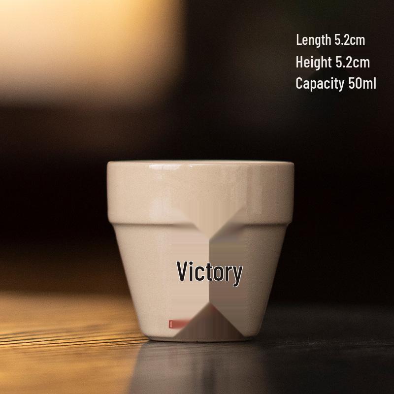 Zen Calligraphy Ceramic Tea Cup - Retro Style Kung Fu Tea Set