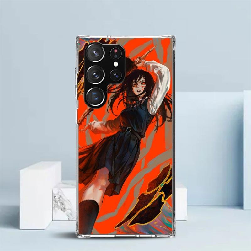 C-Kettensägenmanns Yoru Kriegsteufel Weiche Hülle für Samsung Galaxy S25 Edge S26 S24 S23 Ultra Handyhülle S22 S21 Plus S20 FE Druck Pat