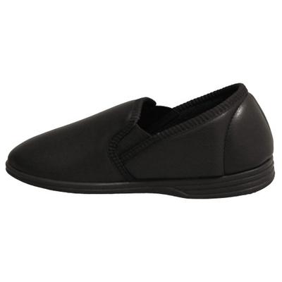 Mens Ivor Grain Upper Twin Gusset Slippers