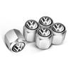 New 4/5pcs Metal Car Wheel Valve Caps Stem Covers for VW Volkswagen Golf Polo Passat Tiguan Touran Jetta Accessories Stem Caps1