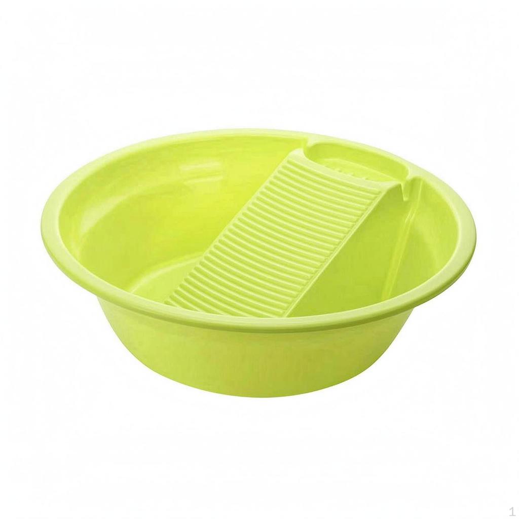 Ribbed Wash Basin OnePiece Molded Household Utility for Laundry, Face Washing