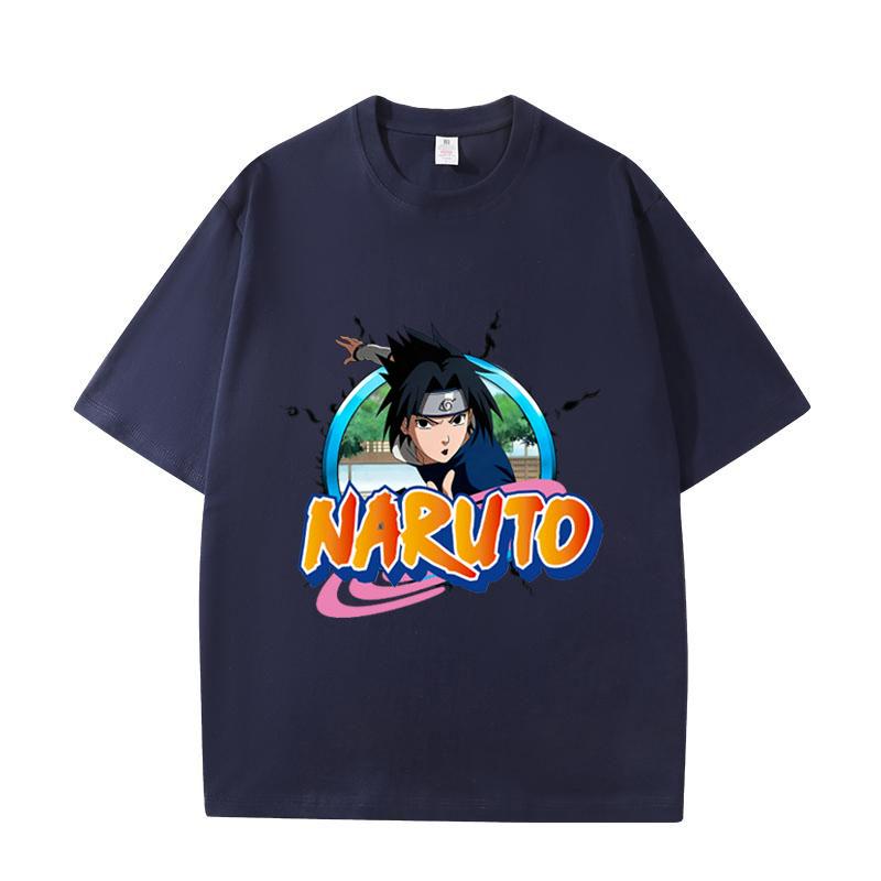 Cartoon Anime Naruto Printed Top 2026 Summer New T-shirt Unisex Anime Naruto Sports Cotton T-shirt