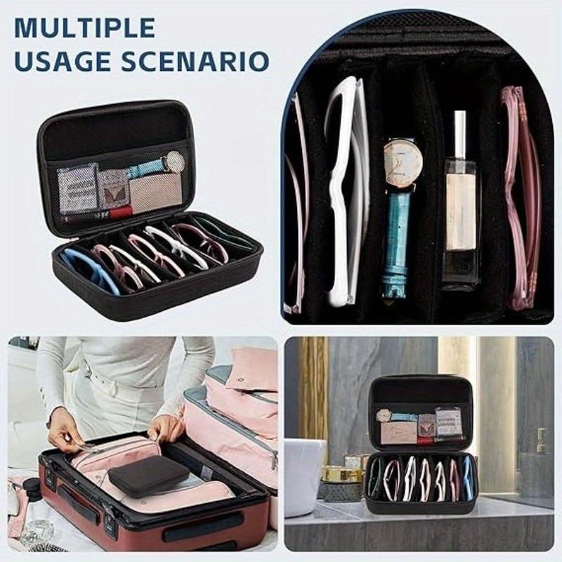 A Black Glasses Storage Bag (Only The Bag, Glasses Not Included), Adjustable 6-Slot Glasses Organizer, Portable Vacuum Cleaner Storage Bag