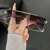 Fashionable Oversized Golden Glasses for Men Women Frameless Design Perfect for Parties Driving