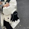 PU Leather Shoulder Bag Cartoon Crossbody Bag Cute Halloween Ghost Bag  Kids Gifts