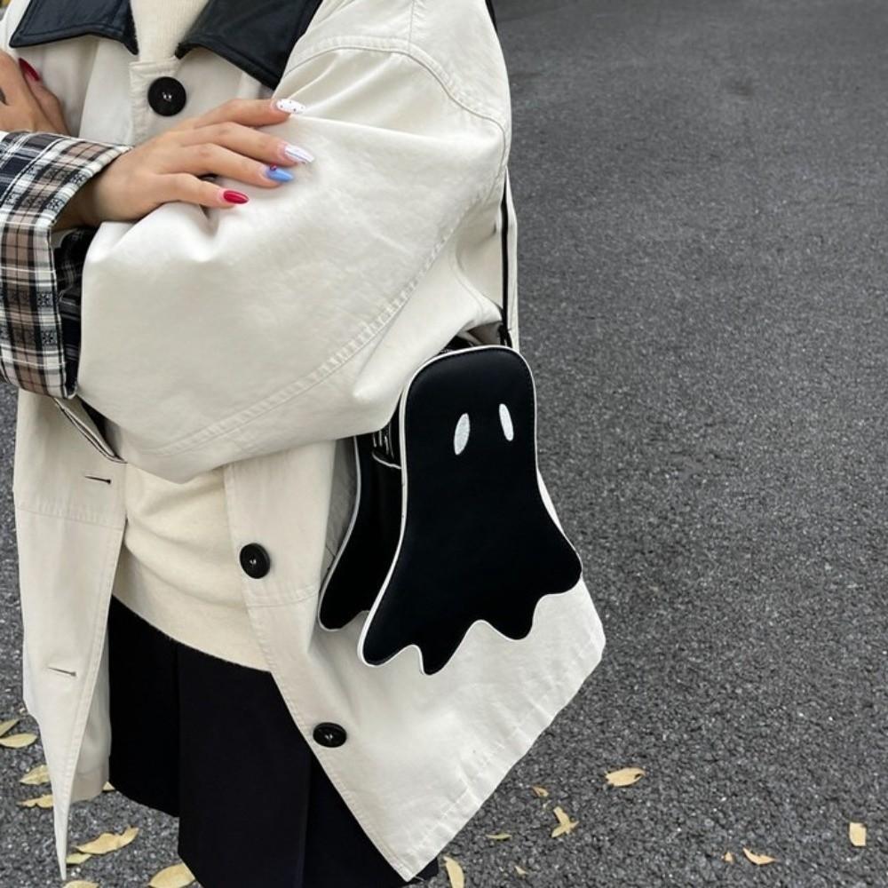 PU Leather Shoulder Bag Cartoon Crossbody Bag Cute Halloween Ghost Bag  Kids Gifts