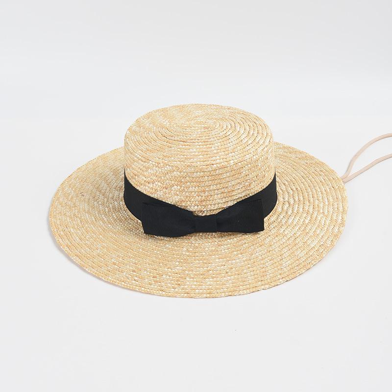 Luxury Women Men Brim Boater Hat Gatsby Straw Hat Designer Bow Chin Strap Beach Sun Hat Church Summer Fedoras UV Protection Hats