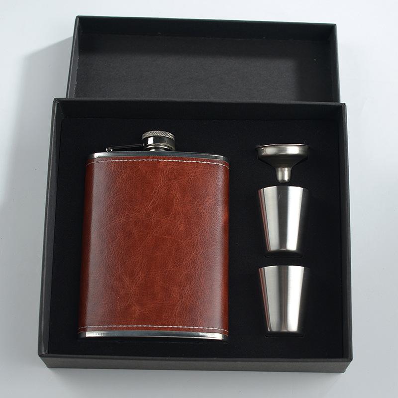 8oz přenosná kapesní placatka z nerezové oceli na whisky, nádoba na alkohol, dárek, láhev na pití vodky, sada na víno, venkovní