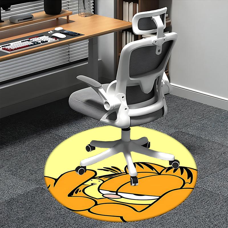 Garfield Chair Mat - Round Carpet for Home Decor, Office, Living Room 80cm
