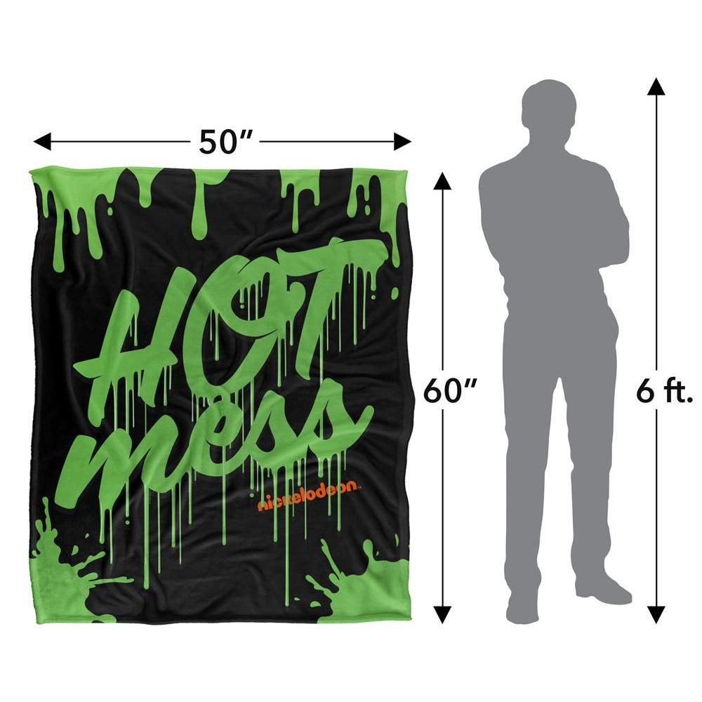 NICKELODEON Hot Mess Silky Slime Supersoft Blanket