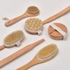 Wooden Handle Shower Scrubber Brush Boar Bristle Back Exfoliating Brush Bath Body Brush Spa Use