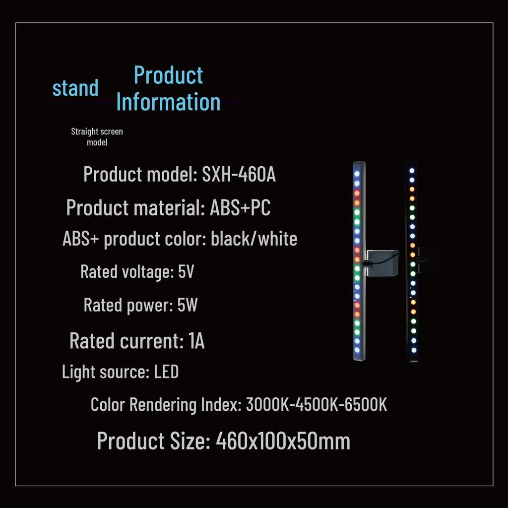 RGB Sound-Controlled LED Rhythm Light: Curved and Straight Screen Ambiance Lamp for Computer Monitors