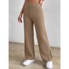 Damen S Hohe Taille Gerade Weiter Bein Lässige Hose Winter