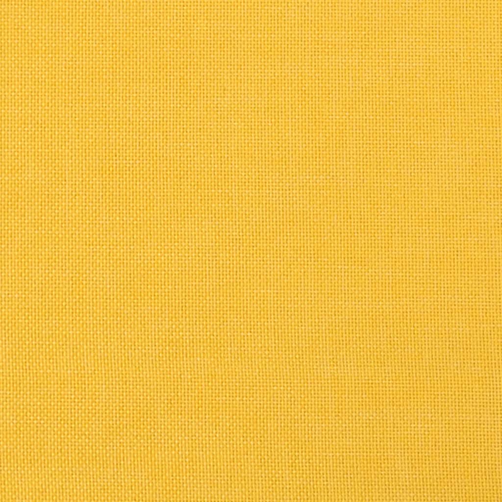 Footstool Mustard Yellow 45 X 29.5 X 35 Cm Fabric