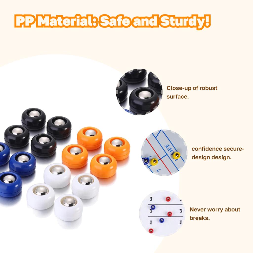 16x Shuffleboard Pucks Indoor Games Diameter 25mm Table for