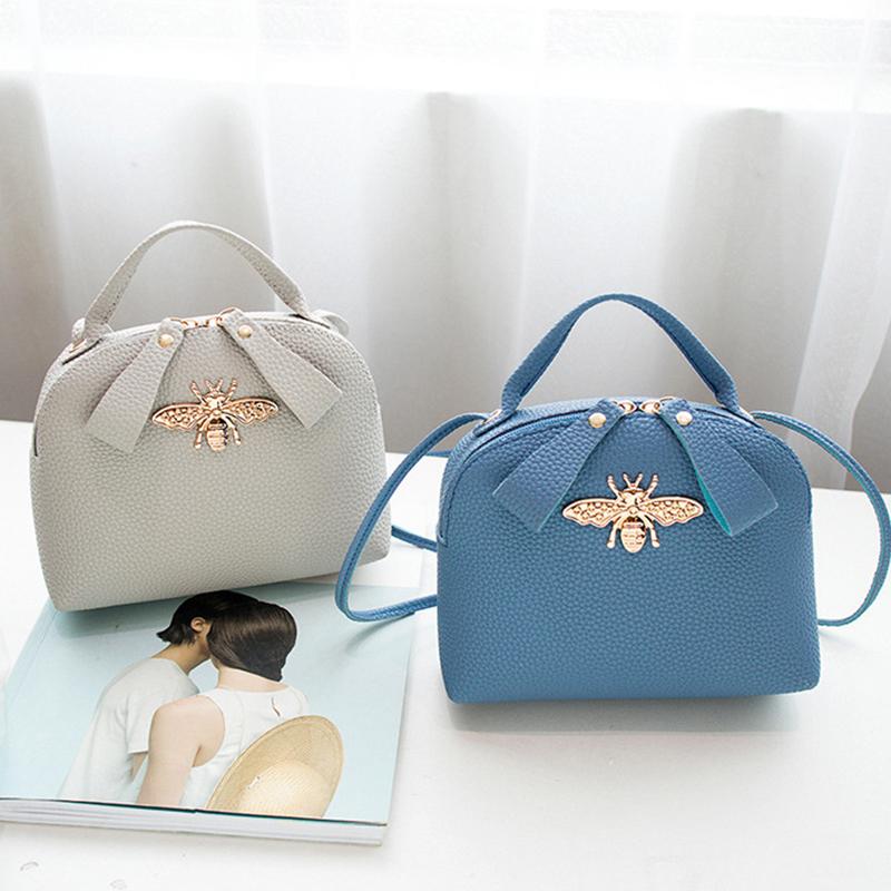 Women Girls Cross Body Bag Bee Party Messenger Shoulder PU Handbag Doll House