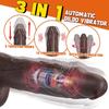 APP eller fjernkontroll Thrusting Dildo Vibrator Sexleketøy Svart Realistisk Vibrerende Dildoer for G-punkt Anal Stimulering Lubisey Tykk Kvinner Onani