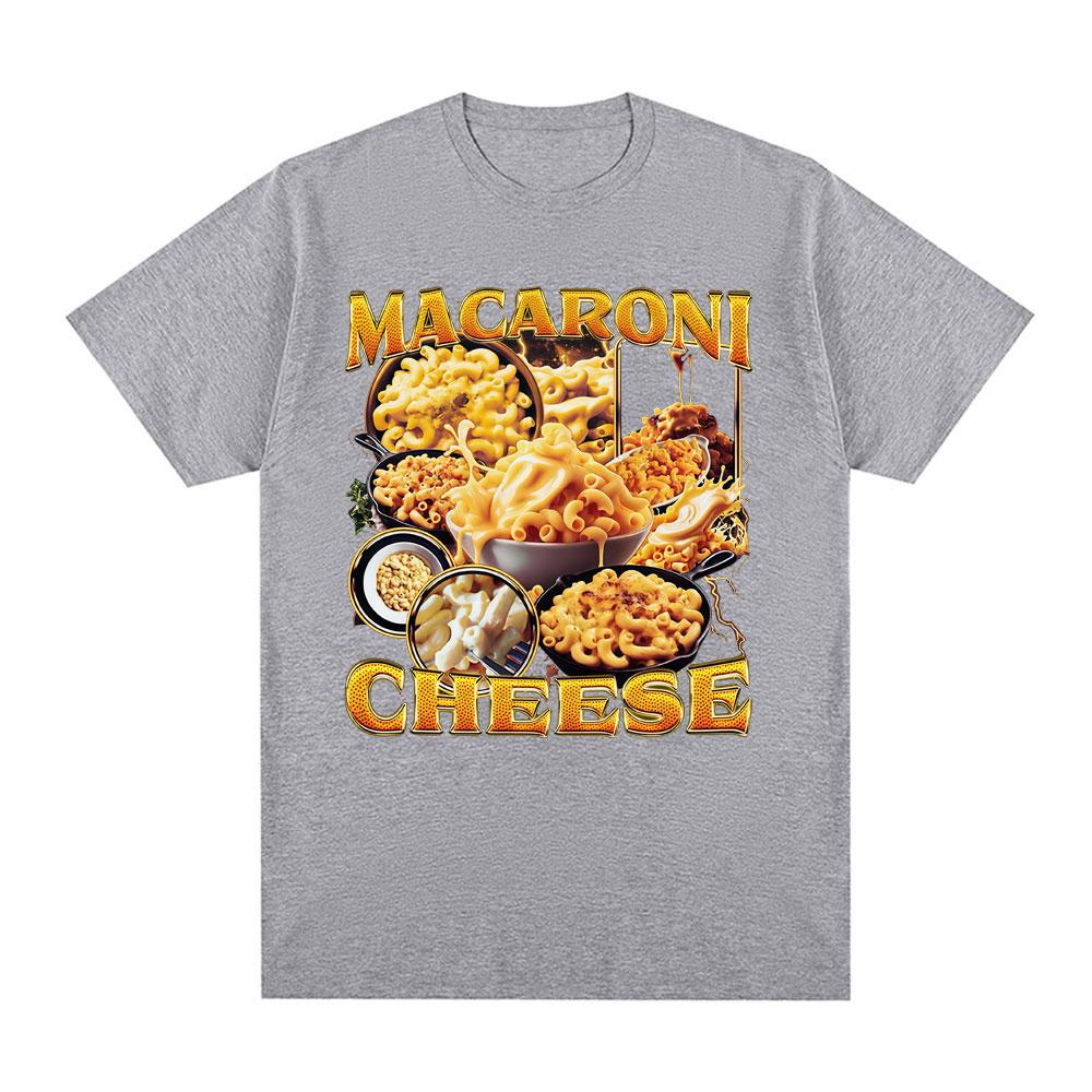 Macaron Cheese Fun Meme Pattern Tshirt Summer Mens Womens Fashion Harajuku Cotton Oversized Short Sleeve Tshirt Street Wear