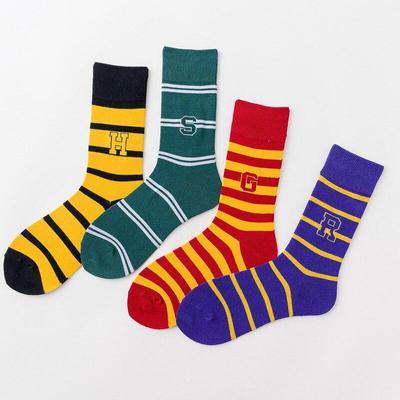 Funny Socks Girl Cotton Socks 4 Colleges Slytherin Hufflerpuff Ravenclaw Cosplay Party Wizard Gift