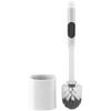 Silikon-Gel-Toilettenbürste Wandmontiertes Set mit langem Griff 38 cm und hohler belüfteter Basis zur Organisation der Badezimmerwand